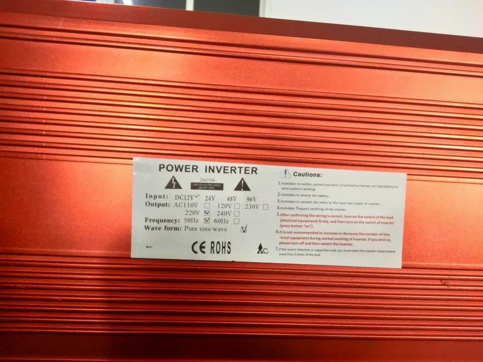 3000W Inverter 12VDC 220VAC