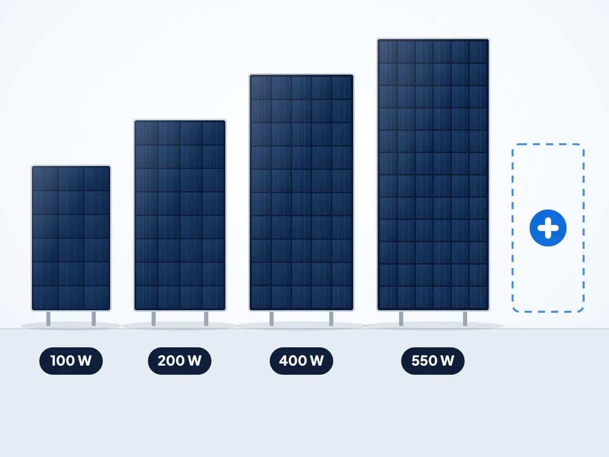 Panneaux solaires de 100 W, 200 W, 400 W et 550 W, et d’autres sur commande